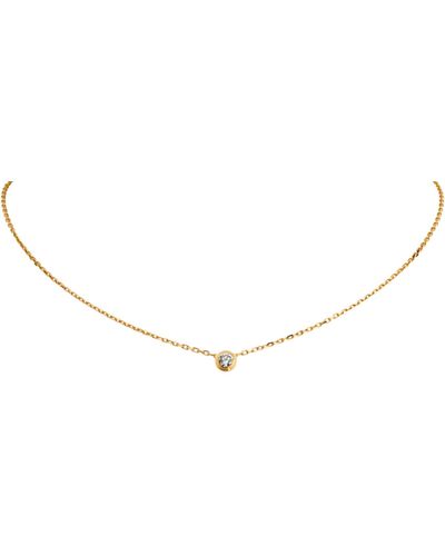 Cartier Yellow Gold And Diamond D'amour Necklace - White