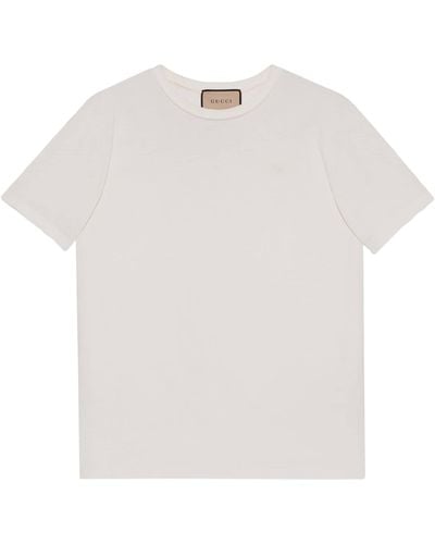 Gucci Cotton Jersey T-shirt With Double G - White
