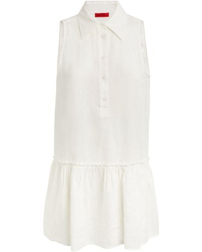 MAX&Co. Linen A-line Mini Dress - White