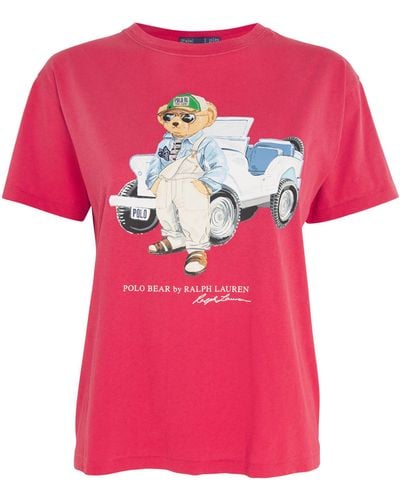 Polo Ralph Lauren Cotton Polo Bear T-shirt - Pink
