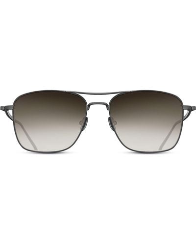Matsuda Cross-bar Aviator Sunglasses - Gray