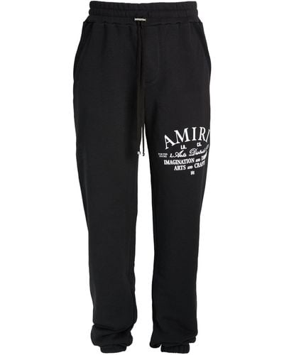 Amiri Cotton Logo Print Sweatpants - Black