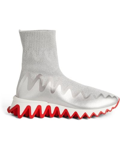 Christian Louboutin Sharky Sock Sneakers - White