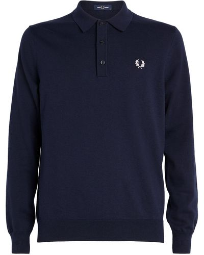 Fred Perry Long-sleeved Polo Shirt - Blue