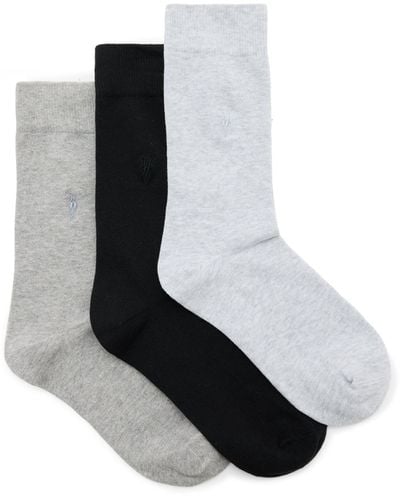 AllSaints Adan Ramskull Socks (pack Of 3) - Black