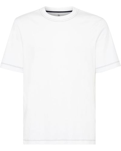 Brunello Cucinelli Crew Neck T-shirt - White