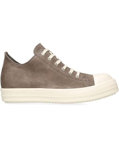 Rick Owens Leather Low-top Sneakers - Brown