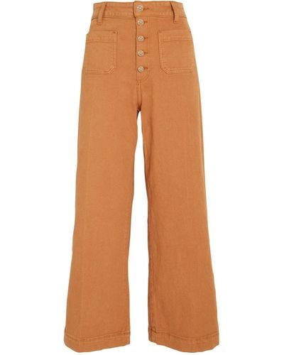 PAIGE Anessa Wide-leg Jeans - Orange