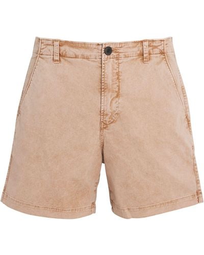 Citizens of Humanity Cotton Twill Finn Chino Shorts - Natural