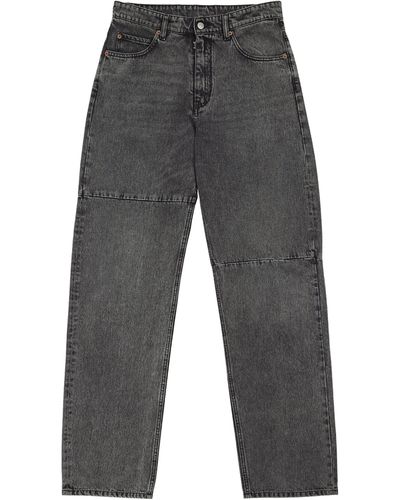 MM6 by Maison Martin Margiela Cotton Panelled Jeans - Grey