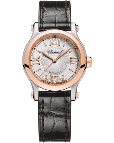 Chopard Rose Gold, Stainless Steel And Diamond Happy Sport Automatic Watch 30mm - Metallic