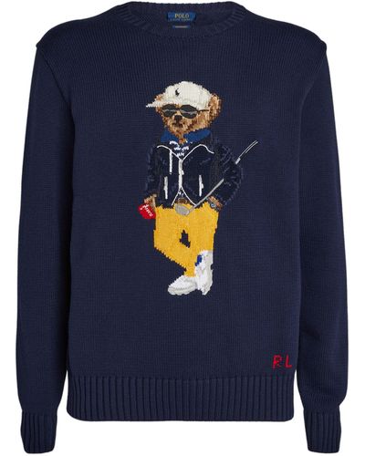 RLX Ralph Lauren Golf Polo Bear Sweater - Blue
