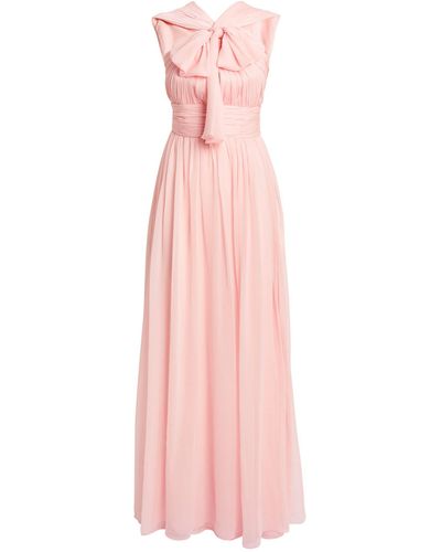 Giambattista Valli Silk Halterneck Maxi Dress - Pink