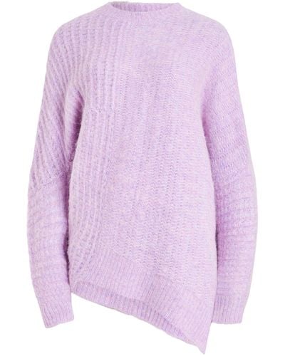 AllSaints Wool-blend Selena Sweater - Purple