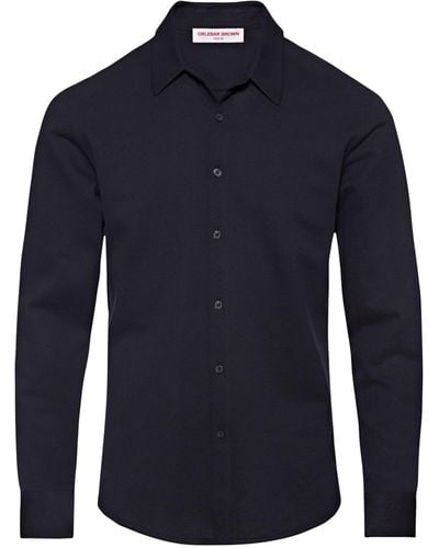 Orlebar Brown Cotton Piqué Giles Shirt - Blue