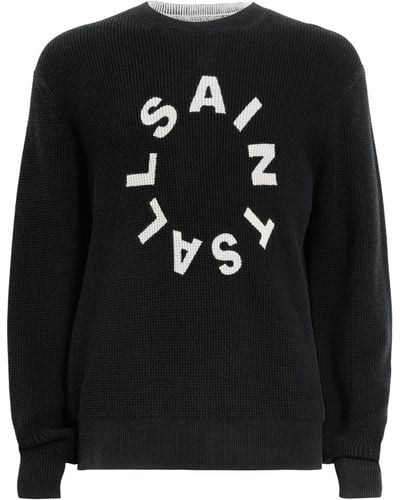 AllSaints Organic Cotton Petra Reversible Sweater - Black