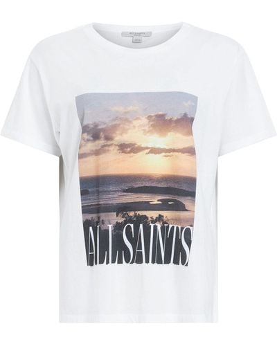 AllSaints Organic Cotton Sunset T-shirt - White