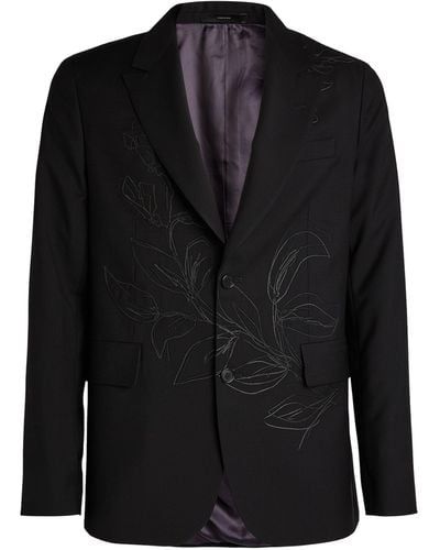 Paul Smith Eve Embroidered Tuxedo Jacket - Black