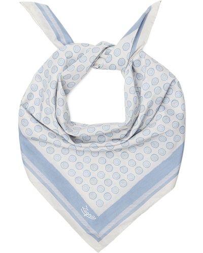 Zegna Cotton-silk Patterned Scarf - White