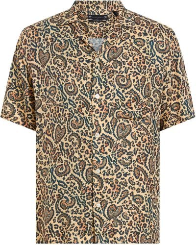 AllSaints Leopard Paisley Shirt - Black