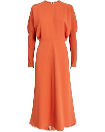 Victoria Beckham Dolman Midi Dress - Orange