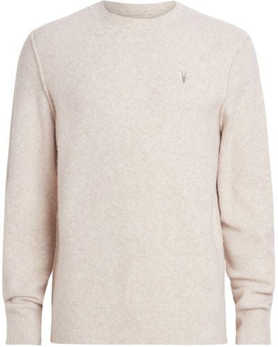 AllSaints Wool-blend Statten Jumper - Natural