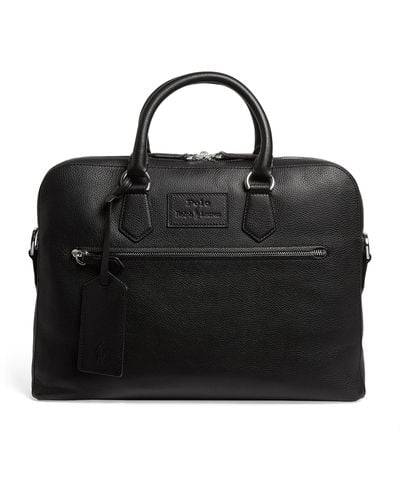 Polo Ralph Lauren Pebbled Leather Briefcase - Black