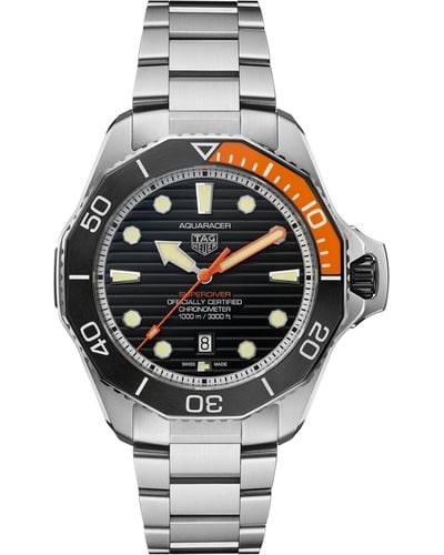 Tag Heuer Titanium Aquaracer Professional 1000 Superdiver Watch 45mm - Metallic