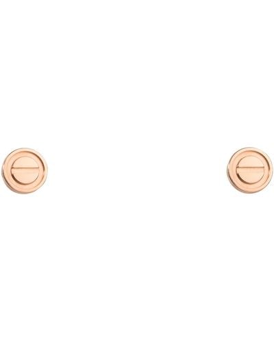 Cartier Rose Gold Love Stud Earrings - Metallic