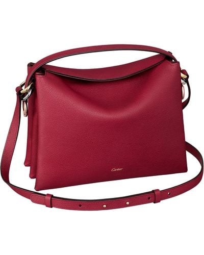 Cartier Calfskin Trinity Shoulder Bag - Red