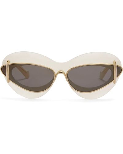 Loewe Double Frame Cat Eye Sunglasses - Gray