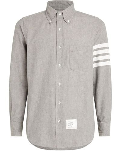Thom Browne 4-bar Stripe Shirt - Gray