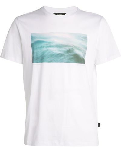 7 For All Mankind Wave Print T-shirt - Blue