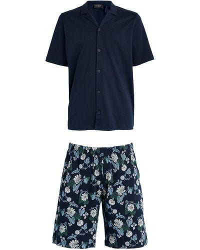 Hanro Night And Day Pyjama Set - Blue