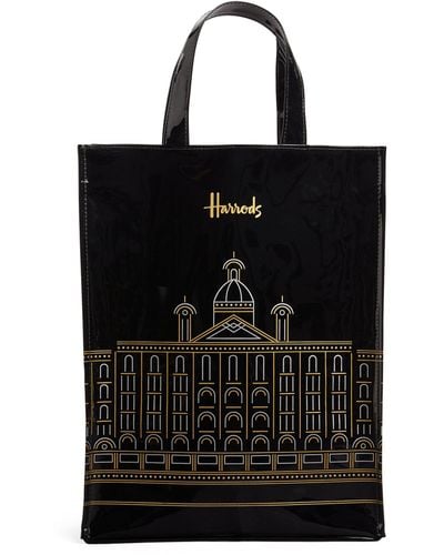 Harrods Medium Outline Shopper Bag - Black