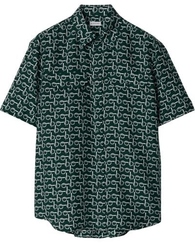 Burberry Silk B Shirt - Green