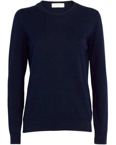 FALKE Cotton Crew-neck Sweater - Blue