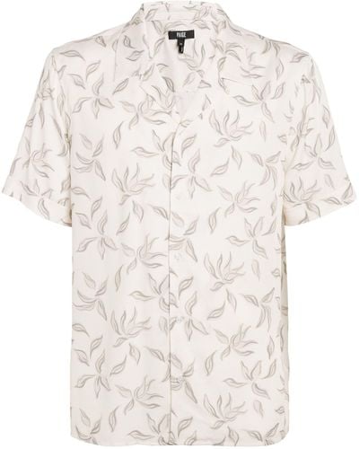 PAIGE Floral Landon Shirt - White