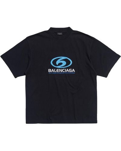 Balenciaga Cotton Logo T-shirt - Blue