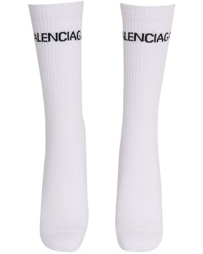 Balenciaga Logo Socks - White
