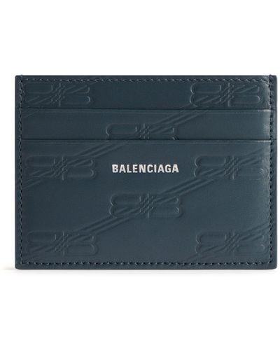 Balenciaga Bb Logo Print Card Holder - Blue