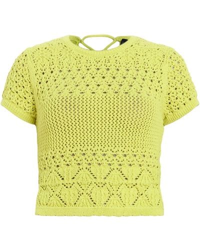 AllSaints Crochet Briar Top - Yellow