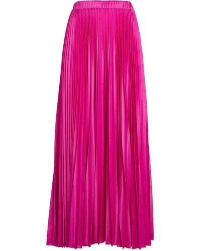 MAX&Co. Jersey Pleated Maxi Skirt - Pink