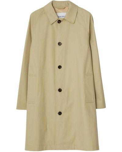 Burberry Cotton Gabardine Car Coat - Natural