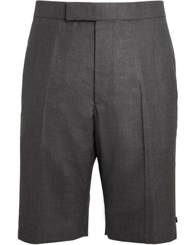 Thom Browne Wool Tailored Shorts - Gray