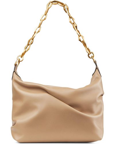 Jimmy Choo Leather Diamond Shoulder Bag - Natural