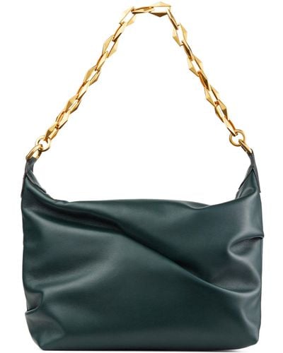 Jimmy Choo Leather Diamond Shoulder Bag - Green