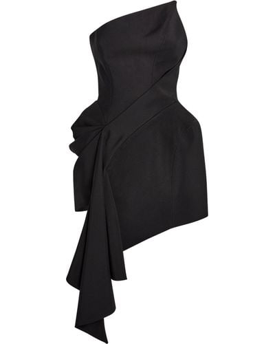 Mugler Asymmetric Mini Dress - Black