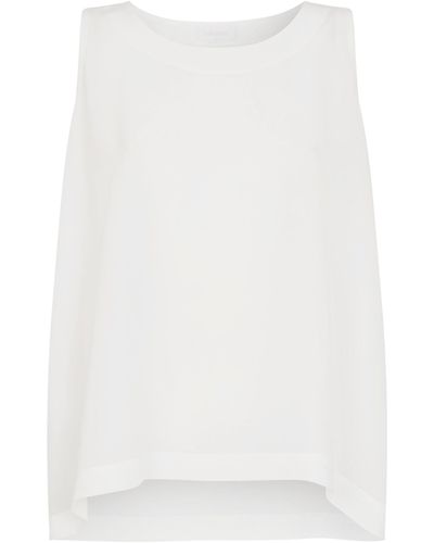 Eskandar Silk Shell Top - White