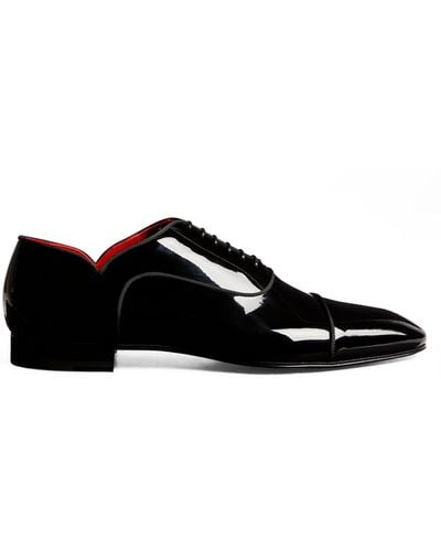 Christian Louboutin Greggy Chick Patent Leather Oxford Shoes - Black
